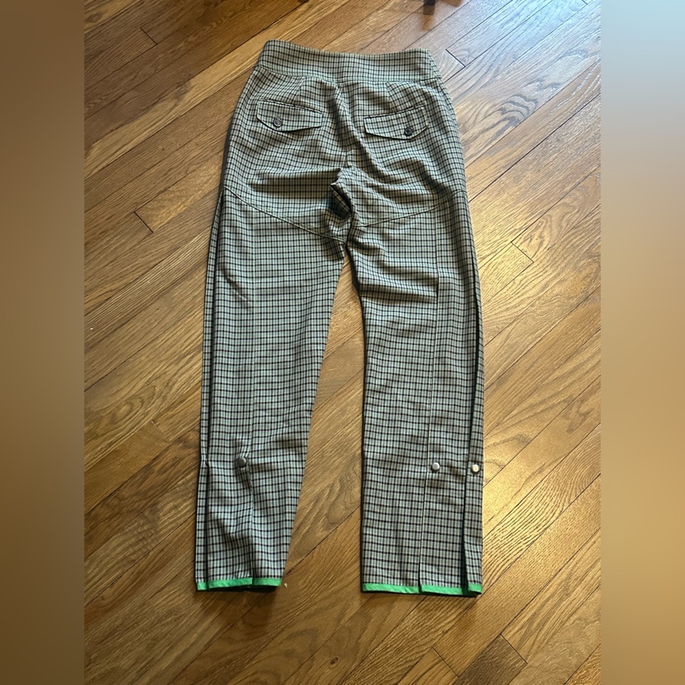 Andersson Bell Celina side pleat plaid green pants NWOT - Picture 4 of 16